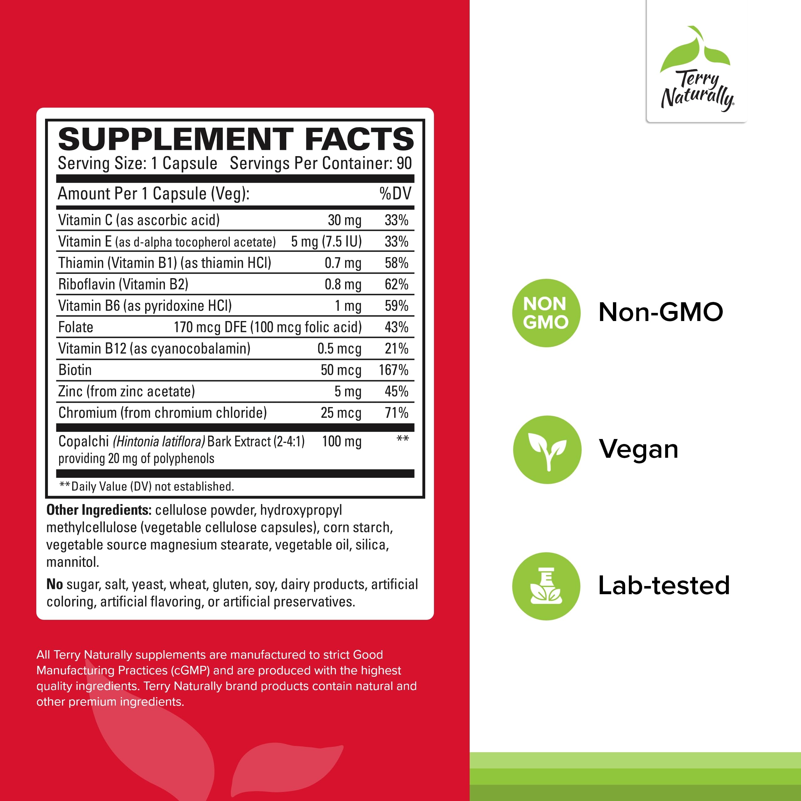 Terry Naturally Sucontral D: zinc y cromo para apoyar el metabolismo y la energía.