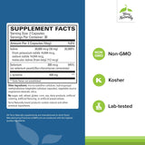Etiqueta del producto con lista de minerales y beneficios para el apoyo tiroideo.