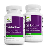 Terry Naturally Tri-Iodine en botella, apoyo a la función tiroidea y salud hormonal