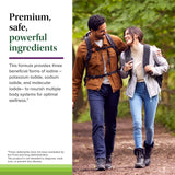 Terry Naturally Tri-Iodine: caja de empaque que destaca pureza y pruebas de laboratorio.