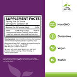 Primer plano de cápsulas veganas de Terry Naturally Tri-Yodo 25 mg para ingesta diaria