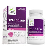 Frasco frontal de Terry Naturally Tri-Yodo 25 mg para uso diario