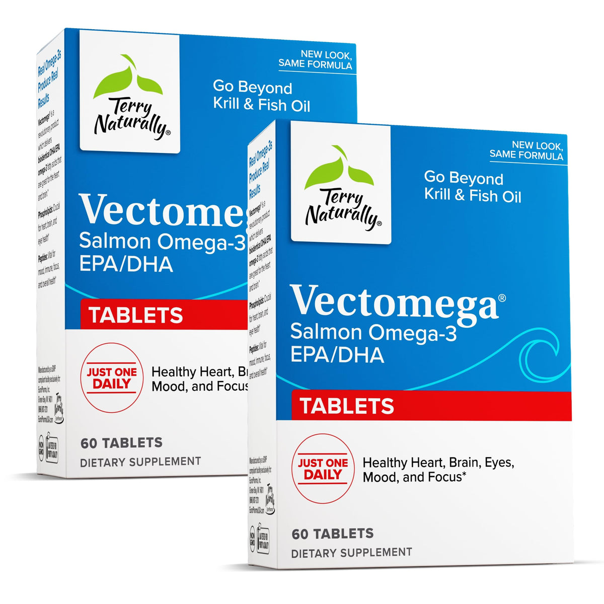 Cápsulas Vectomega de Terry Naturally para omega-3 de alta absorción diaria.
