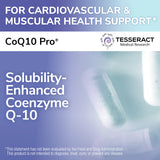Tesseract CoQ10 Pro: cápsulas en forma estable para soporte cardiovascular.