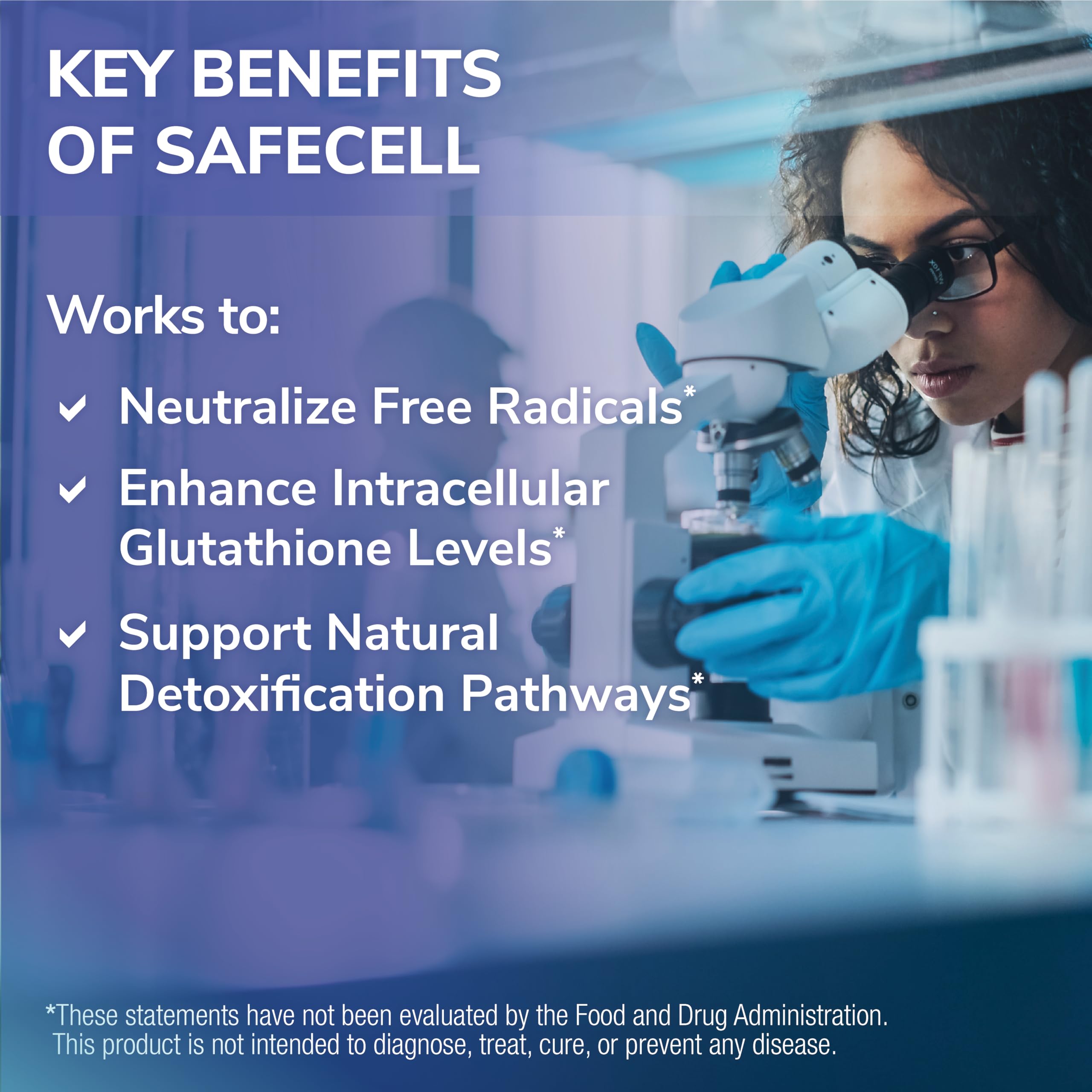 Entrega nano-molecular de SafeCell, favoreciendo absorción eficiente en cada dosis.