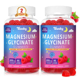 Tewuky glicinato de magnesio gummies frasco de frambuesa para apoyo al sueño