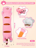 TEYOUAI Gato Calentador Rosa en escritorio, calor USB para oficina.