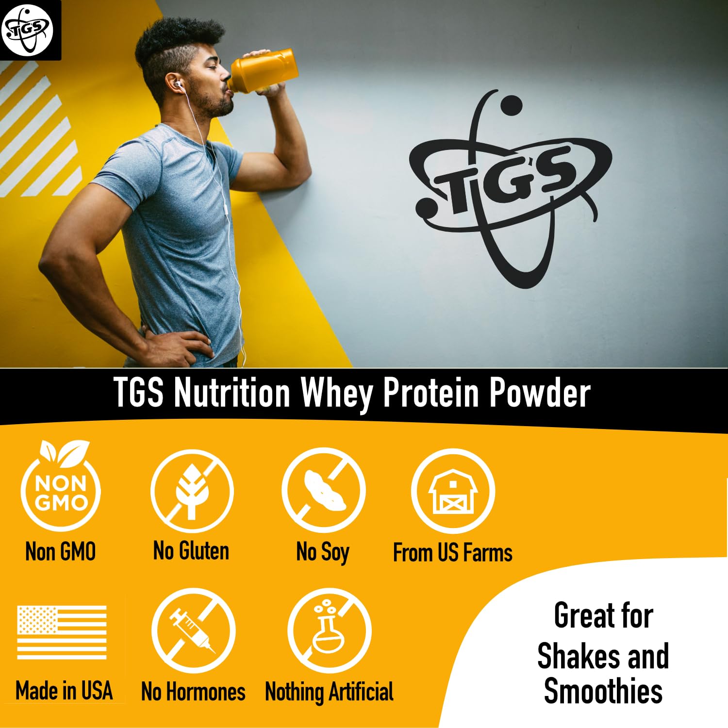 TGS Nutrition 100 Whey sin sabor, ideal para hornear recetas proteicas saludables.