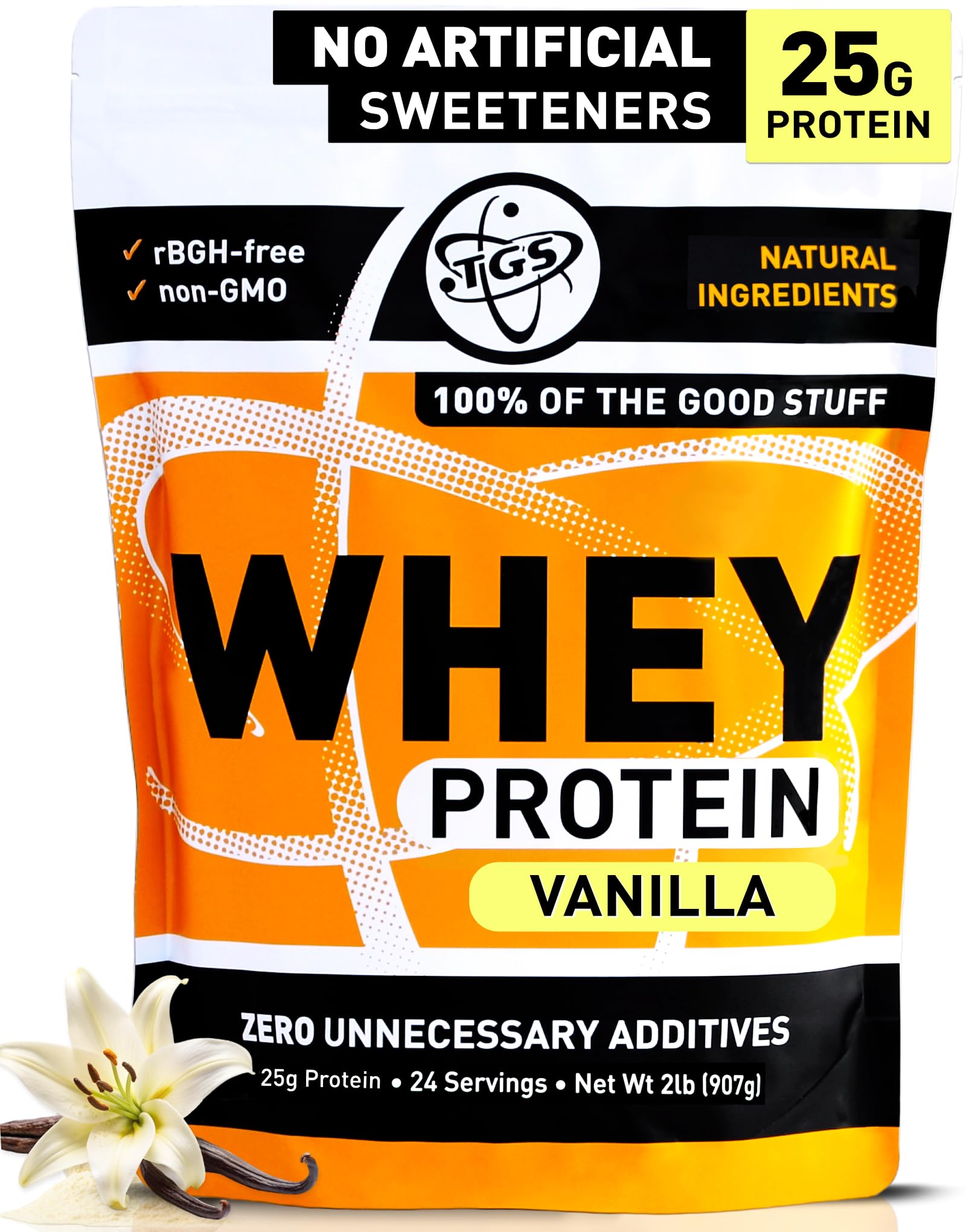 Proteína de vainilla TGS Nutrition en polvo para batidos energizantes
