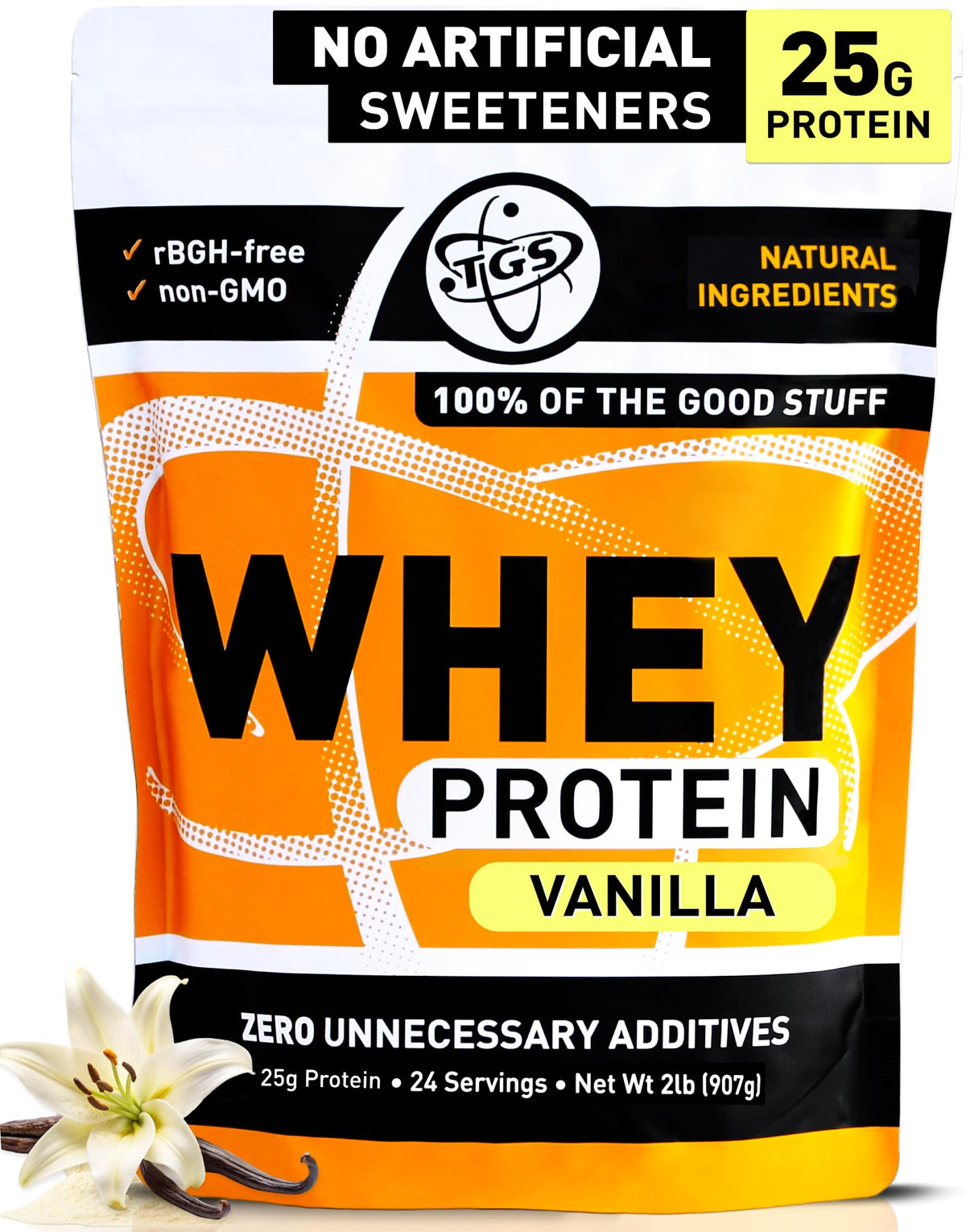 Proteína de vainilla TGS Nutrition en polvo para batidos energizantes