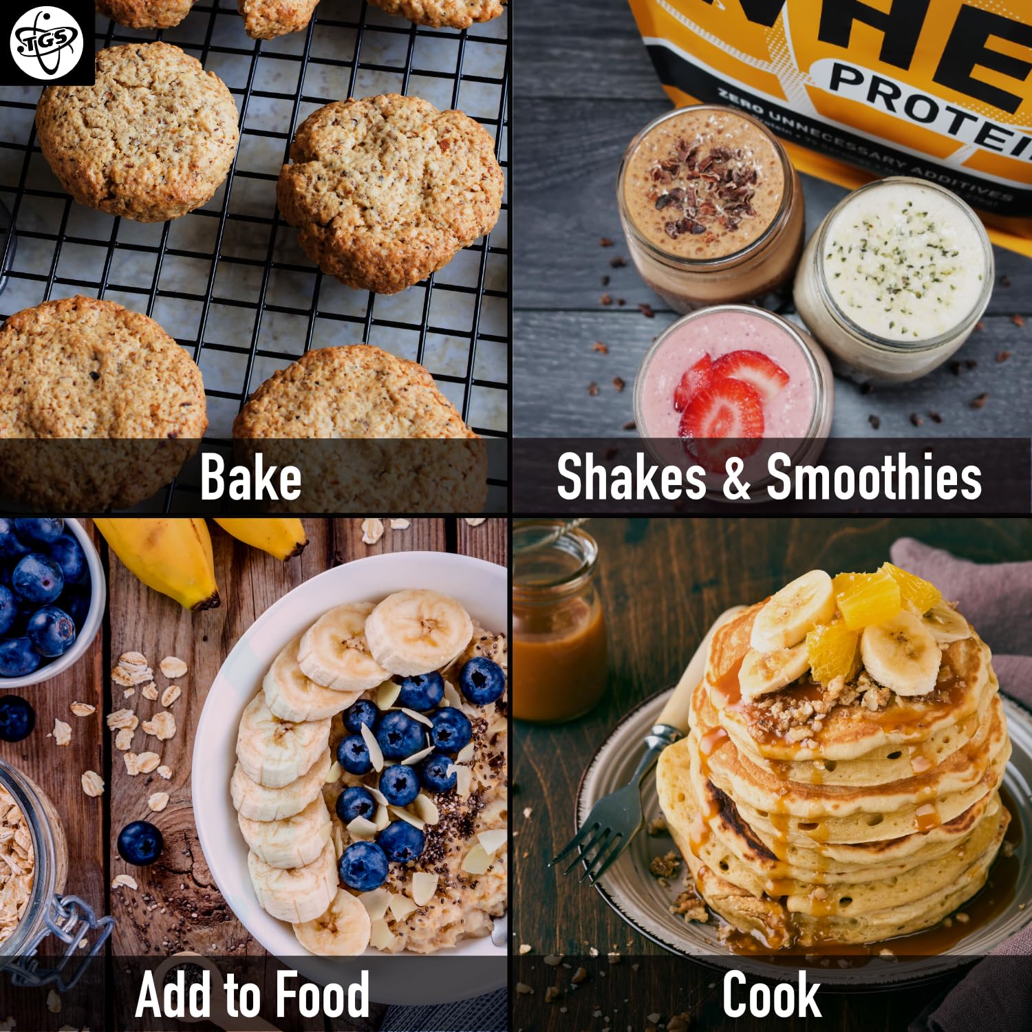 TGS Nutrition whey vainilla: recetas para barras y panes proteicos
