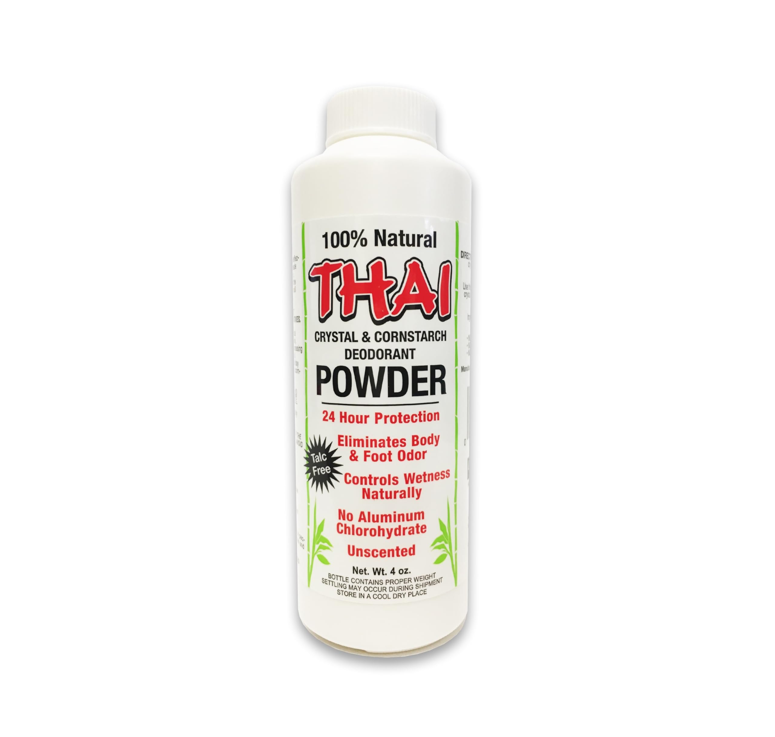 Thai Deodorant Stone – cristal natural y polvo para cuerpo y pies, protección suave todo el día