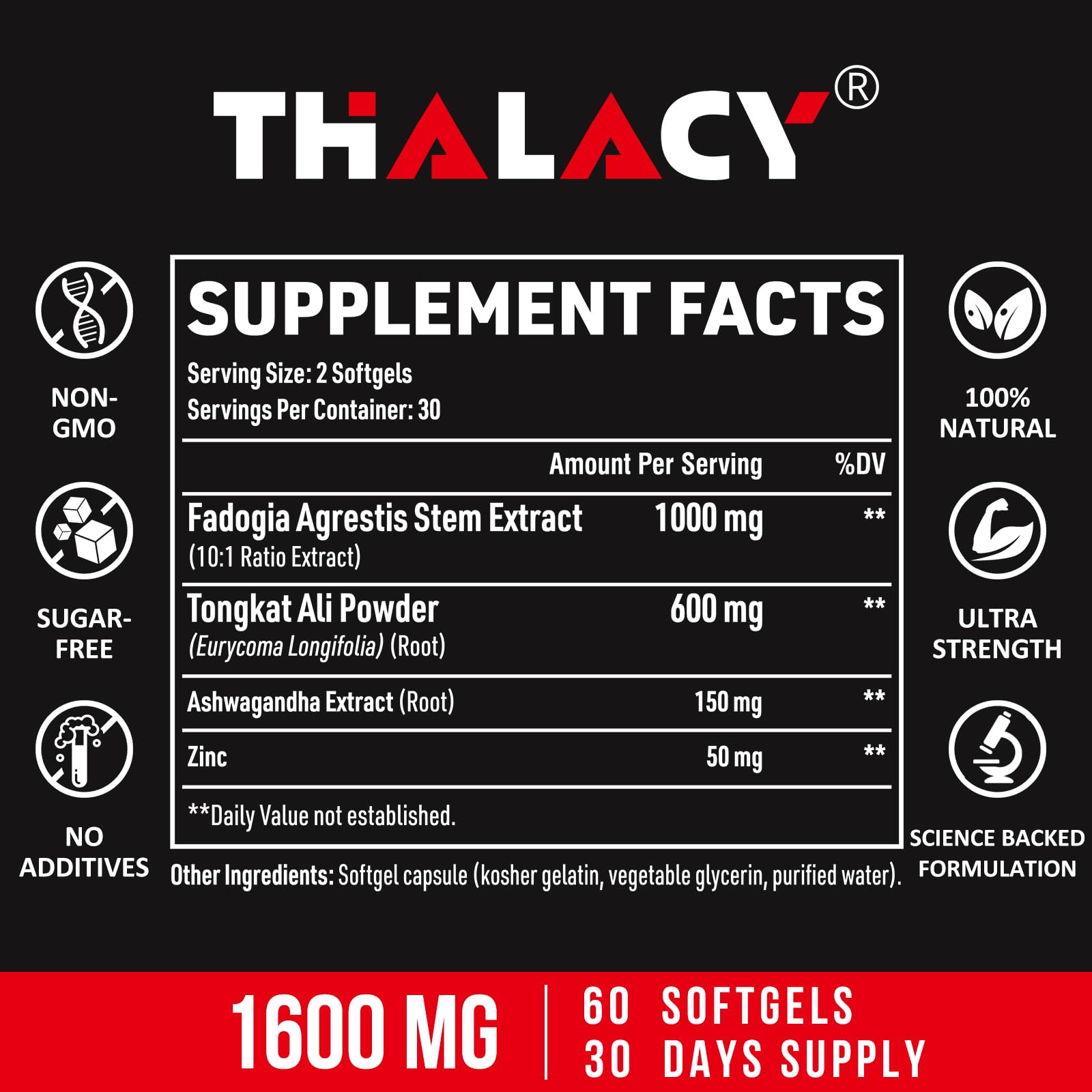 Capsulas Thalacy en la mano muestran tamaño y dosificación
