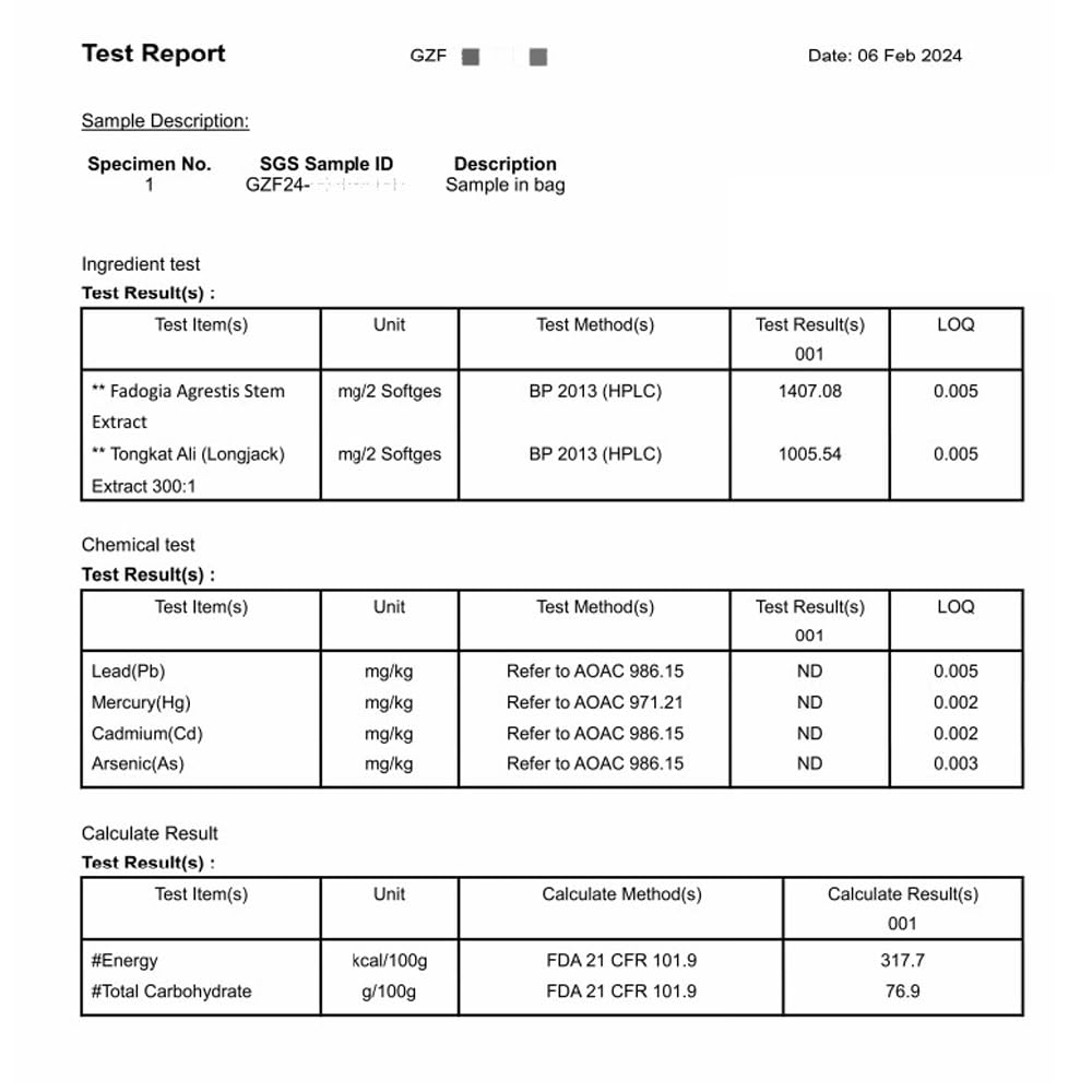 Detalle de dosificación diaria para entrenar con Thalacy