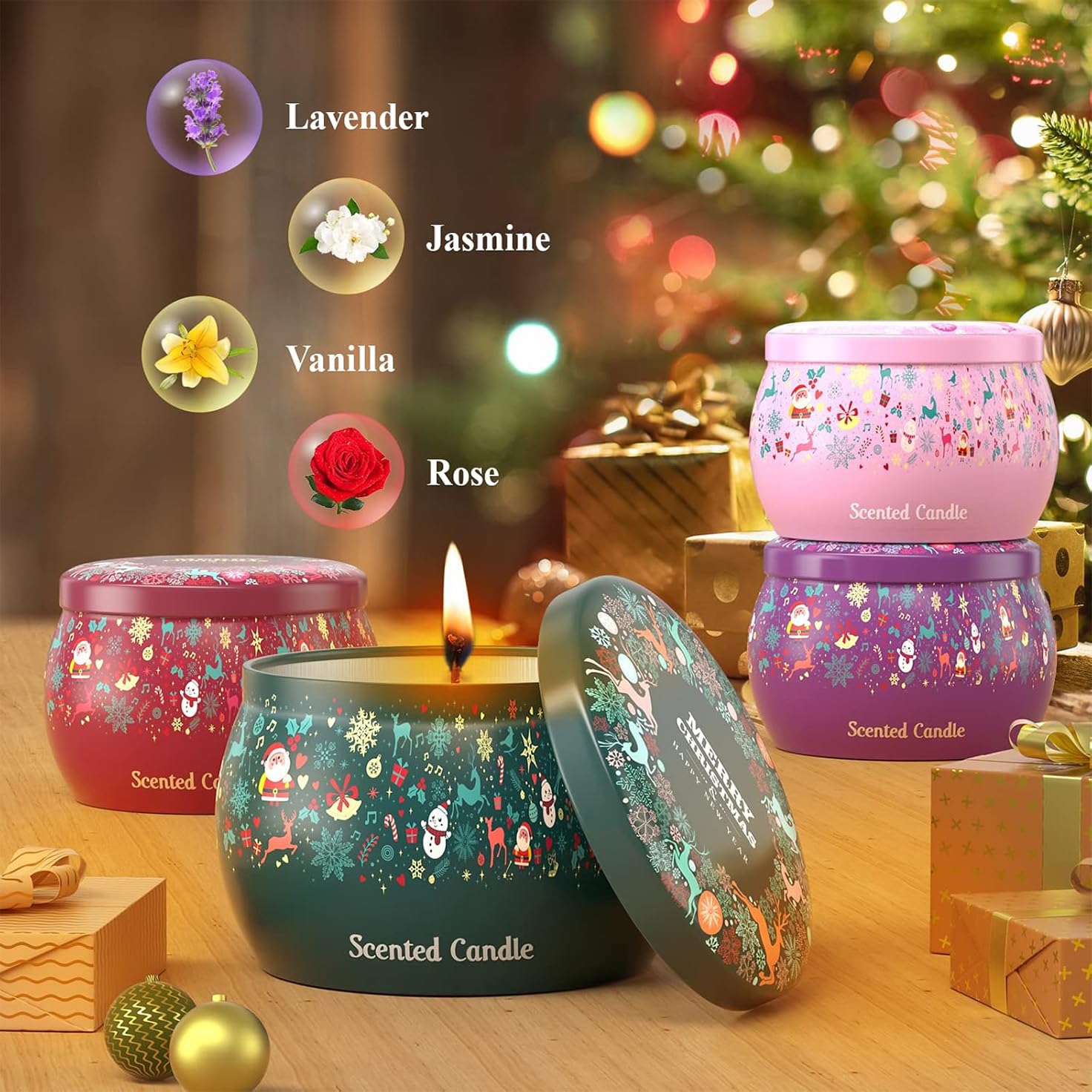THAUSDAS velas aromáticas rosa para ambientar y relajar momentos.