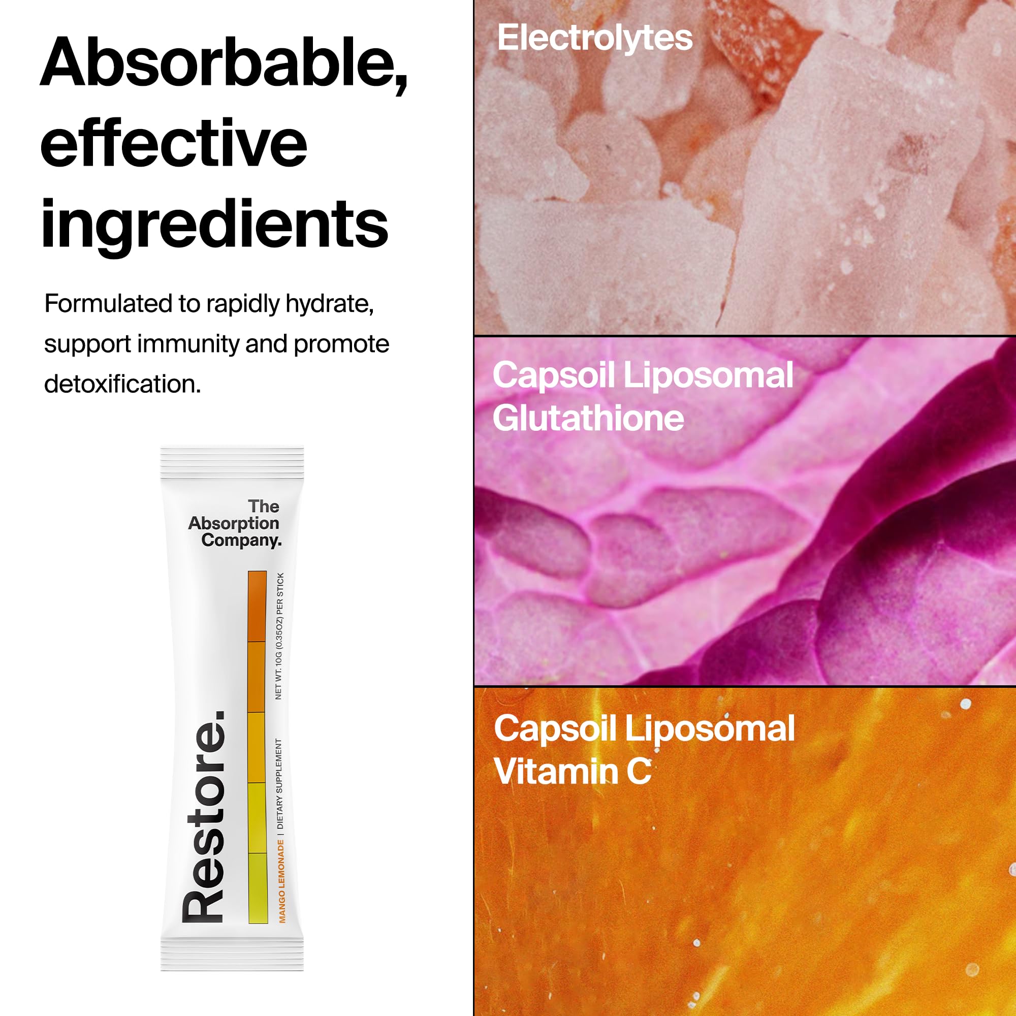 The Absorption Company tecnología liposomal Capsoil para absorción de nutrientes