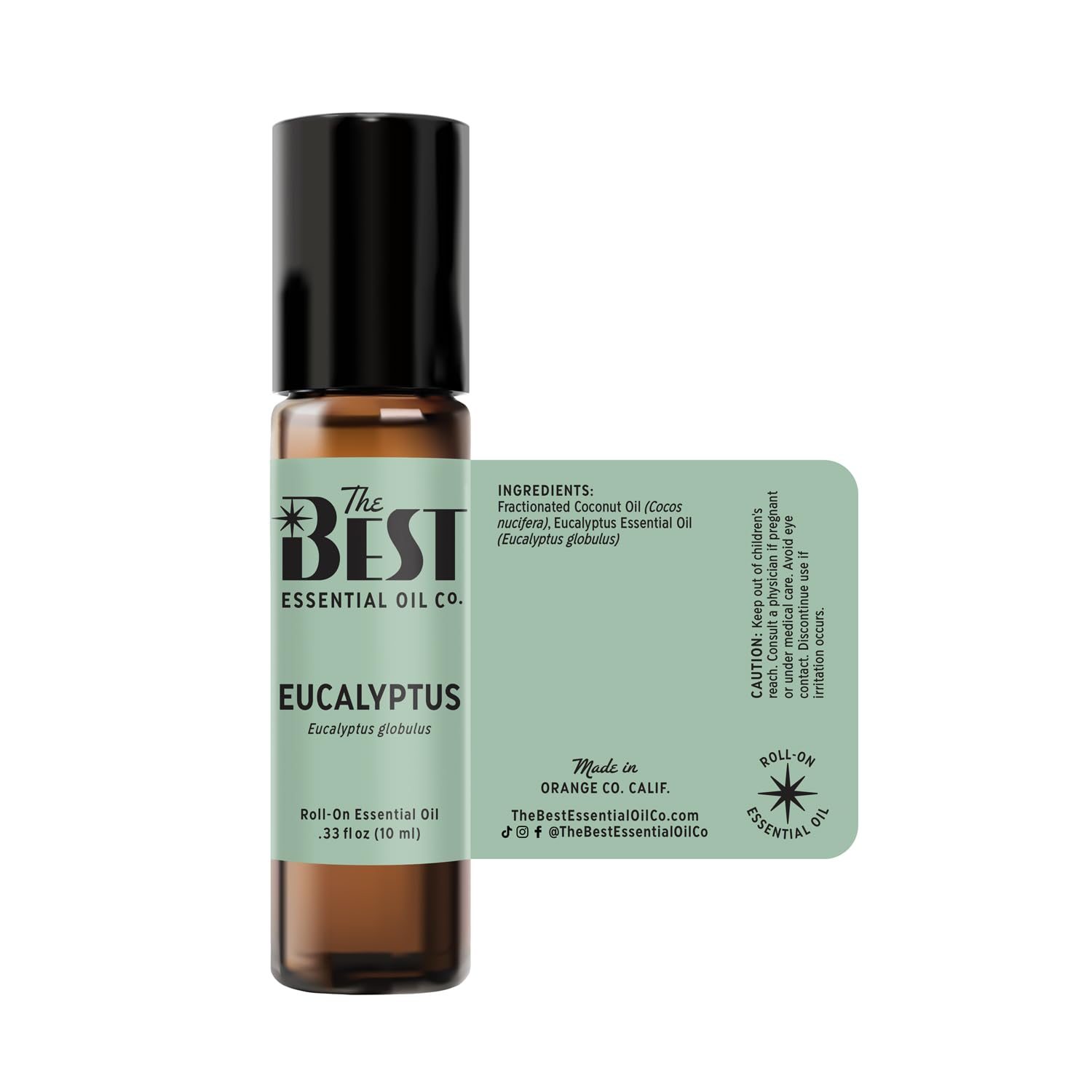 The Best Essential Oil Co roll-on eucalipto uso diario cómodo.