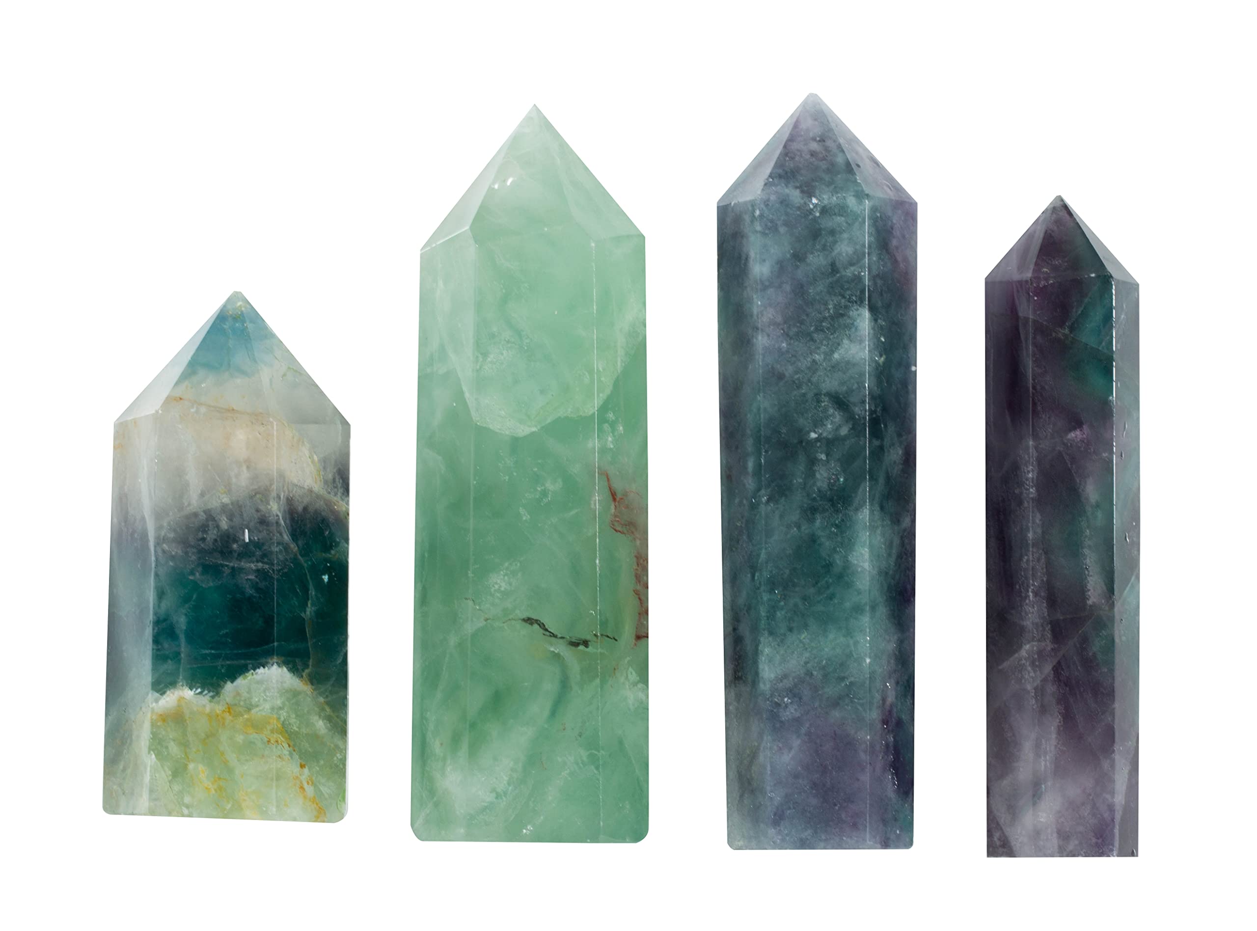 The Chrysalis Stone fluorita colorida muestra variedad de tonos para relajación