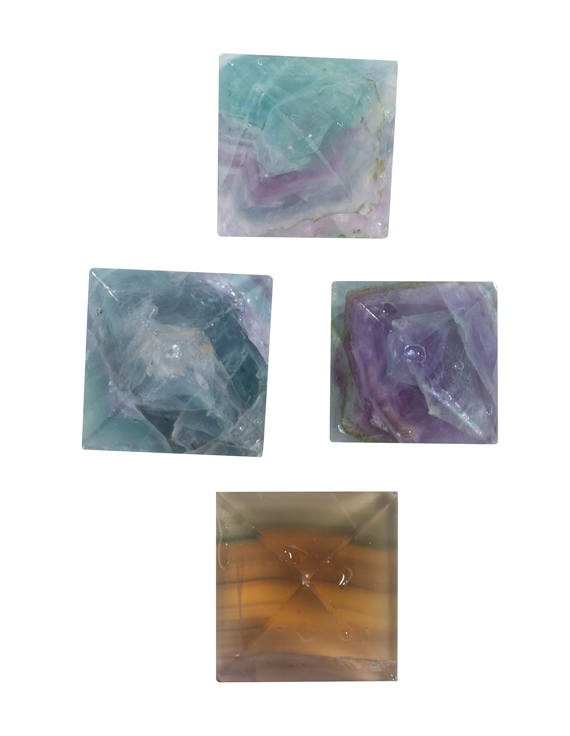 The Chrysalis Stone pirámide fluorita mini ideal para meditación y Reiki