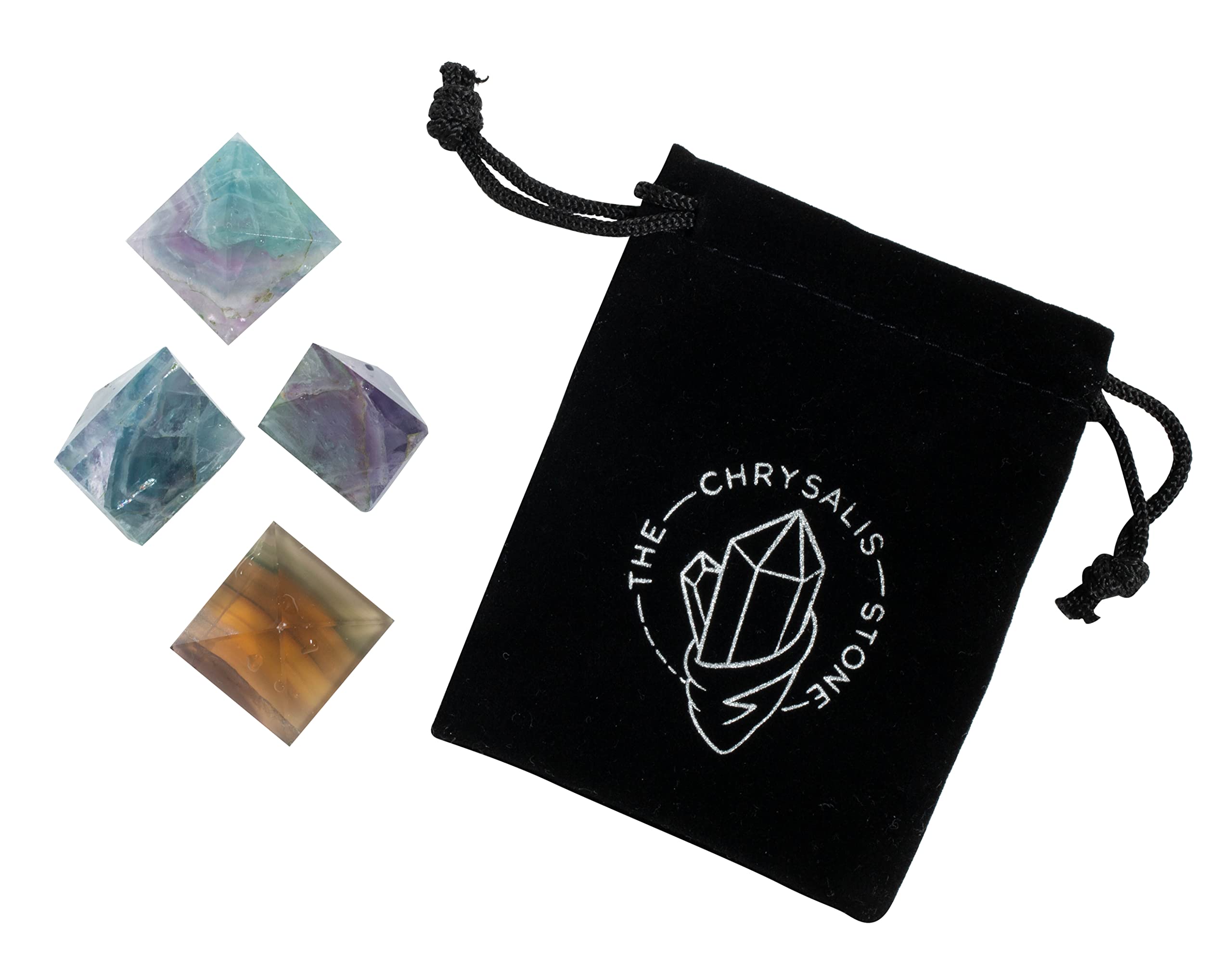 The Chrysalis Stone pirámide fluorita mini artesanía y enfoque