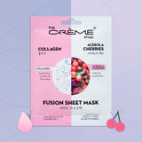 The Crème Shop aplicacion en piel mascarilla colageno acerola, deja brillo natural