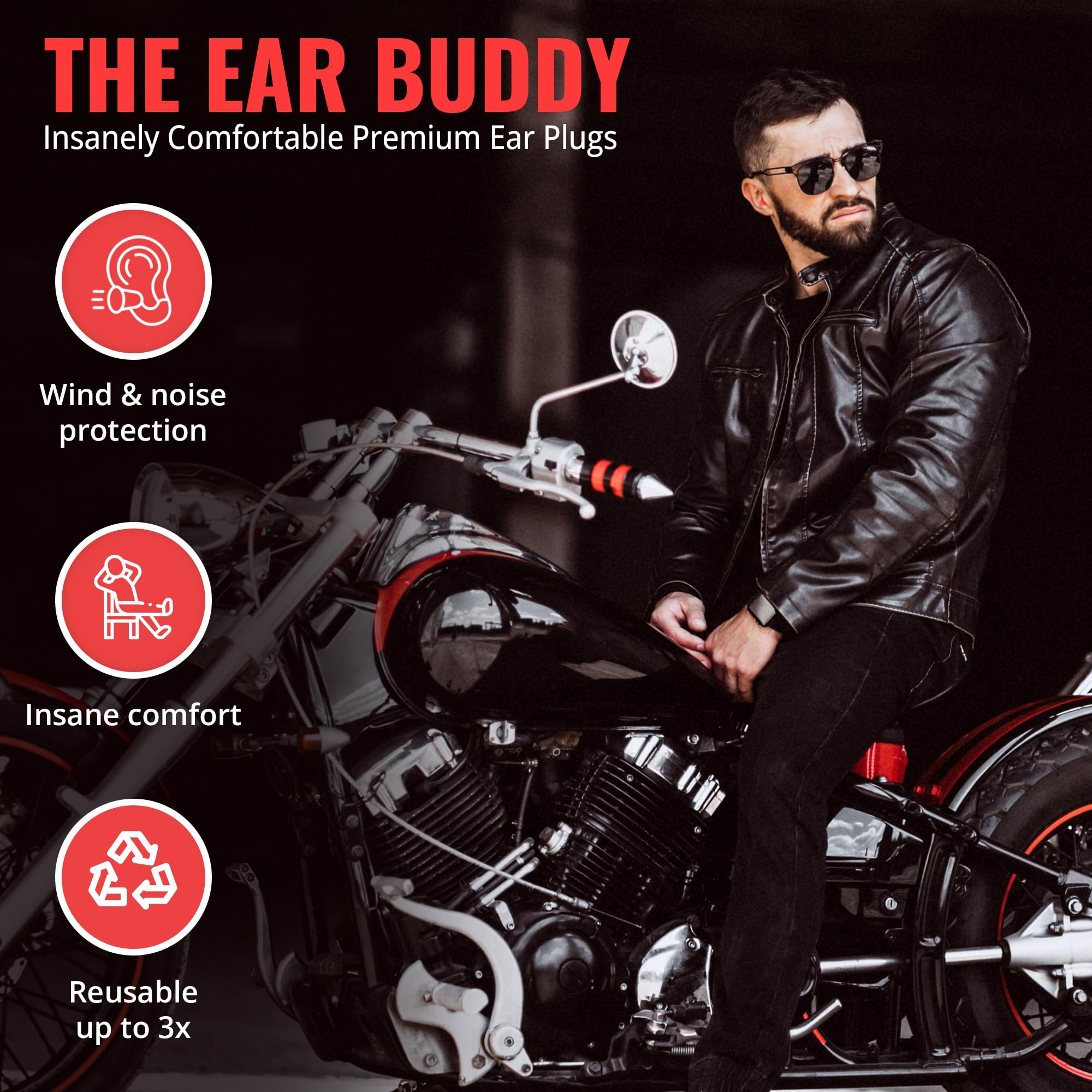 The Ear Buddy foam-sin-latex: aptos para piel sensible y uso prolongado