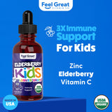 The Feel Great Sambucus con zinc y vitamina C para apoyo diario