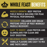 The Fittest Ever Whole Feast con colostro para soporte inmunológico y rendimiento, sabor mantequilla vainilla