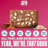 The GFB barras proteína avena pasas envase de 12 unidades para porciones convenientes
