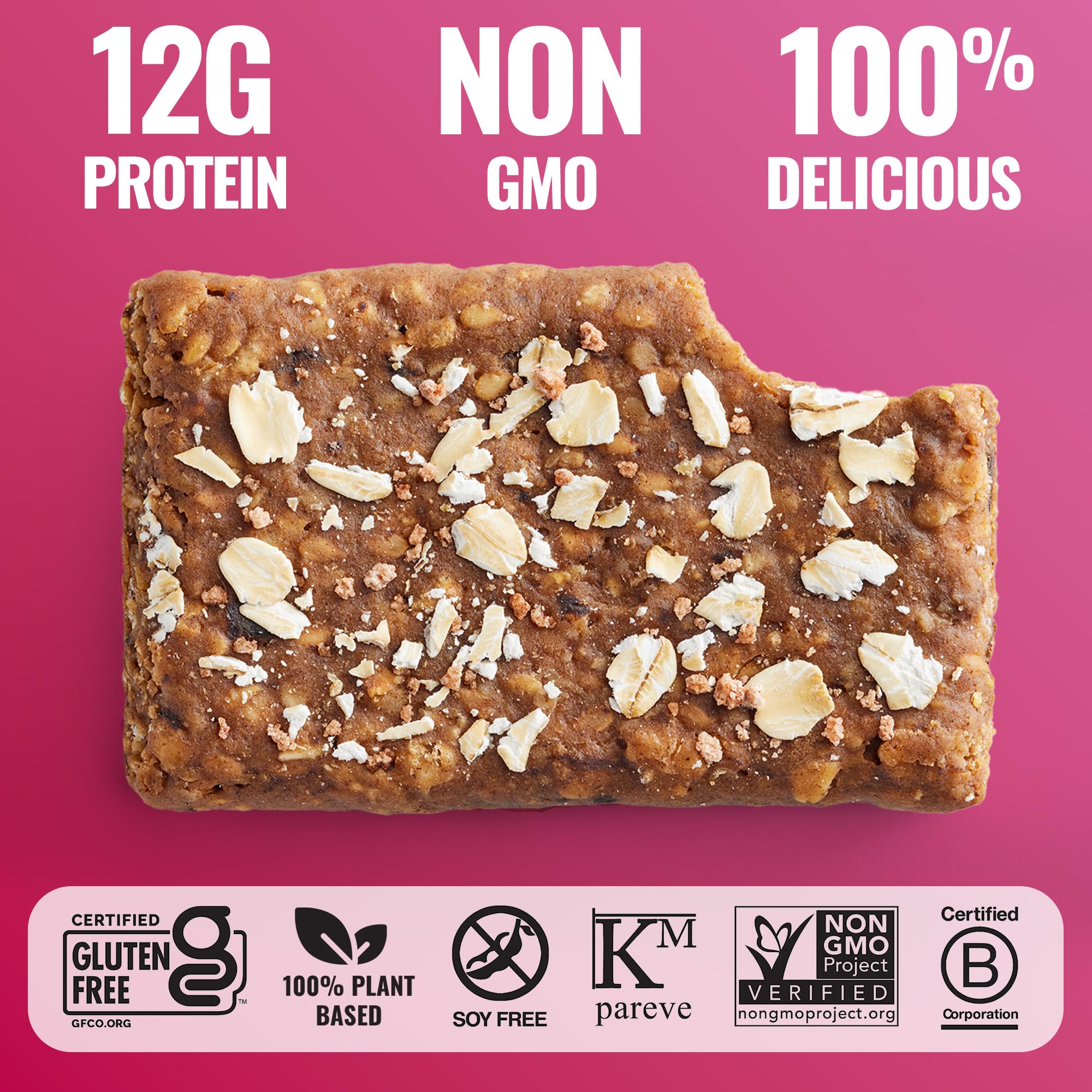 The GFB barras proteína avena pasas ingredientes orgánicos para nutrición equilibrada