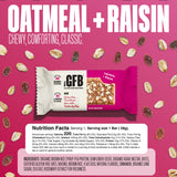 The GFB barras proteína avena pasas textura cremosa y masticable para pausa rápida