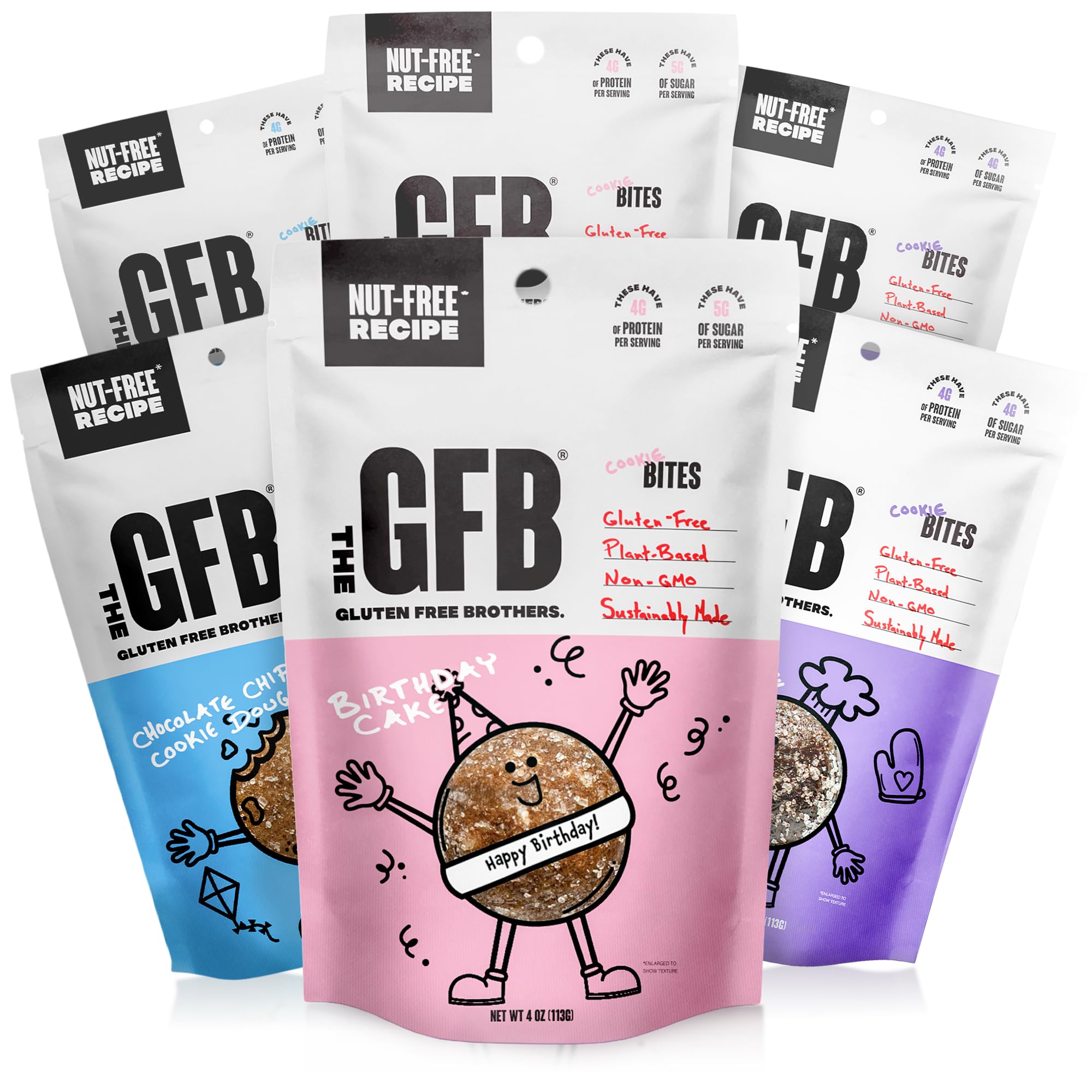 The GFB varidad pack bocaditos proteína sin gluten: snack versátil para cualquier día.