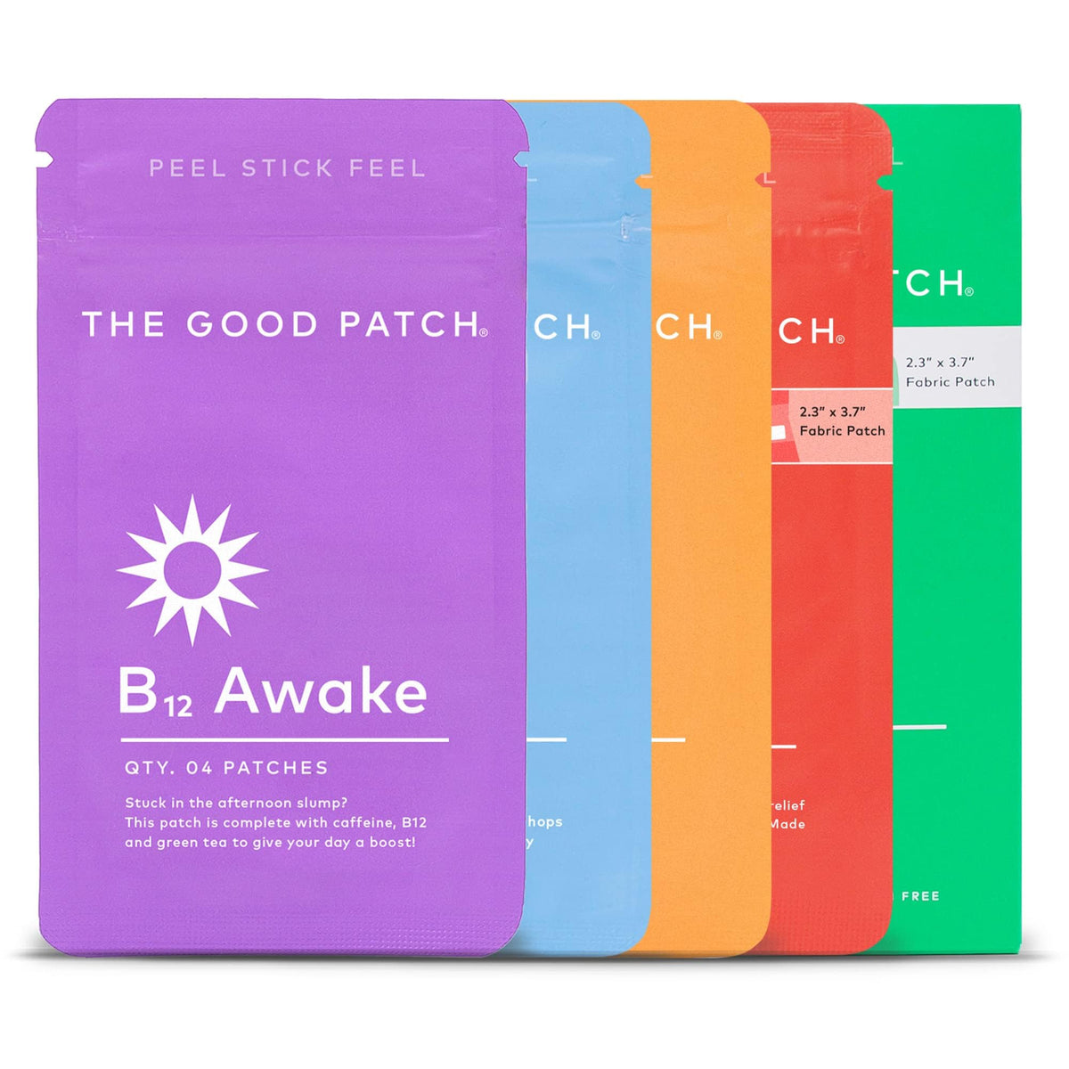 Parche B12 energizante de The Good Patch para un impulso de la tarde.