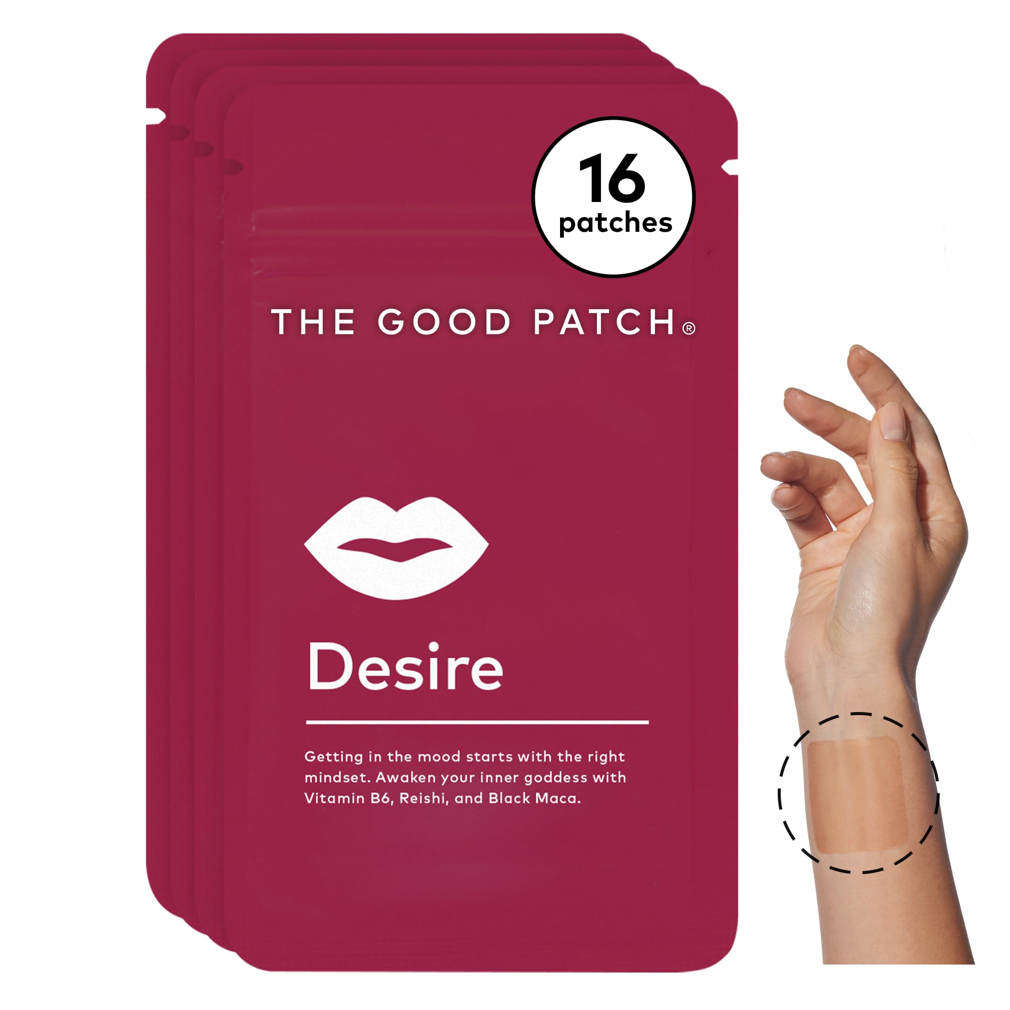 The Good Patch Desire: empaque reutilizable para llevar parches de bienestar diario.