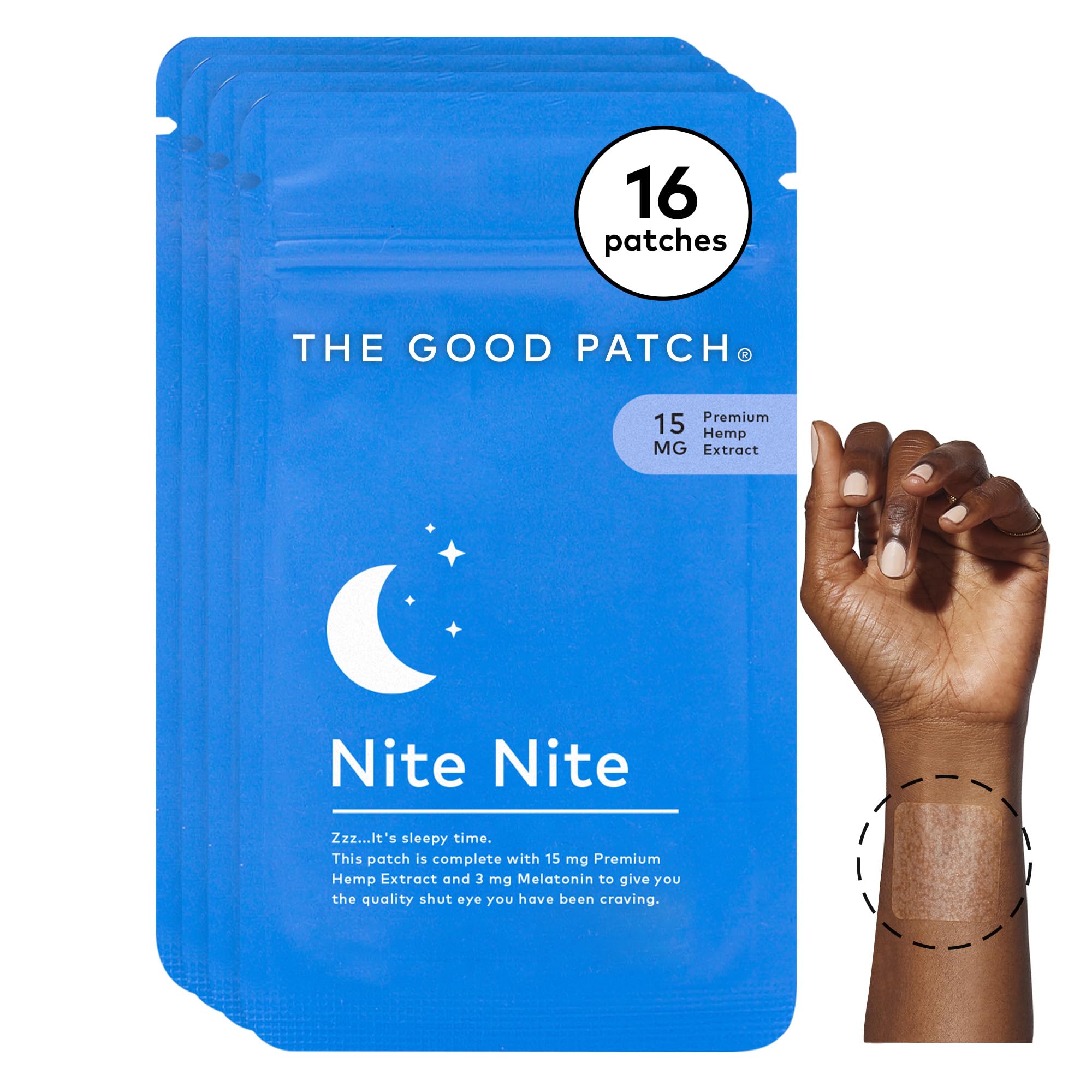 Parche Nite Nite de The Good Patch para sueño, favorece la rutina nocturna.
