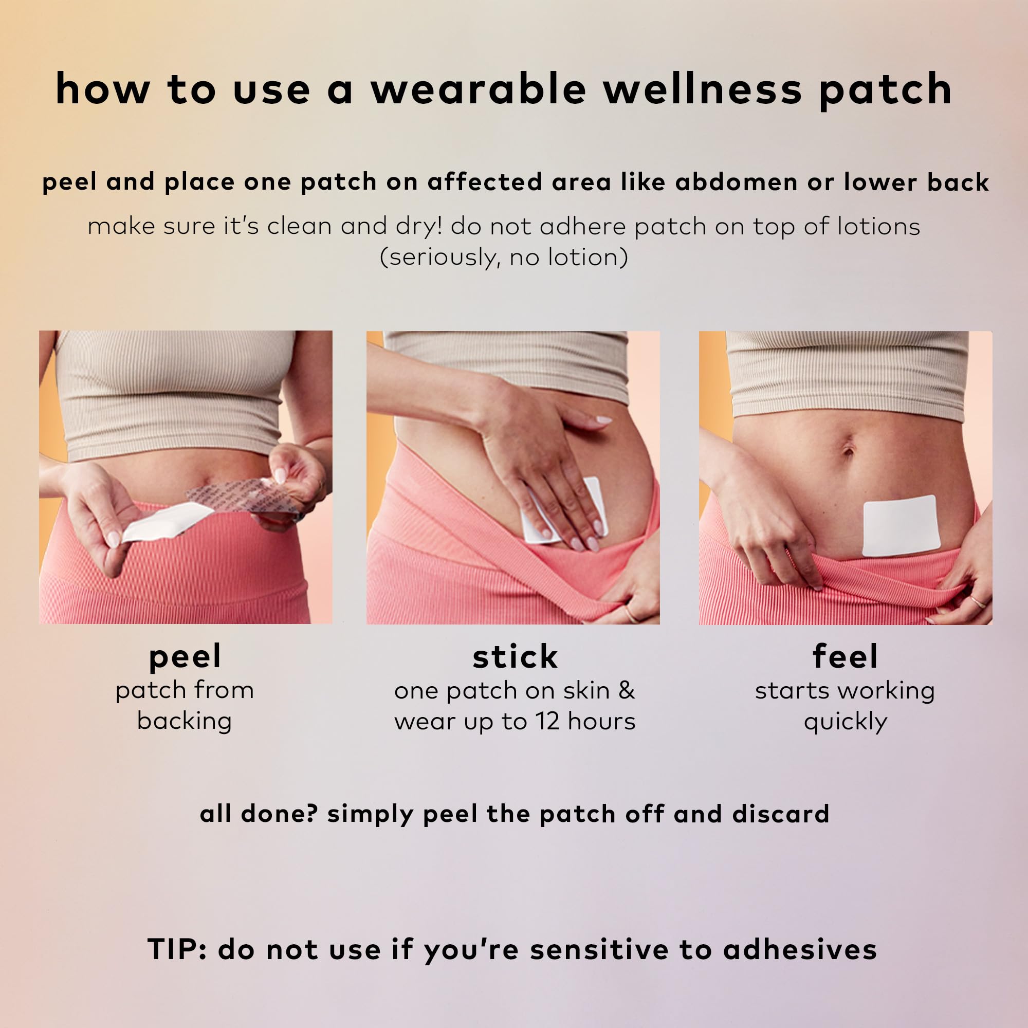 The Good Patch parche ciclo menstrual con mentol y cimifuga para sensación refrescante.
