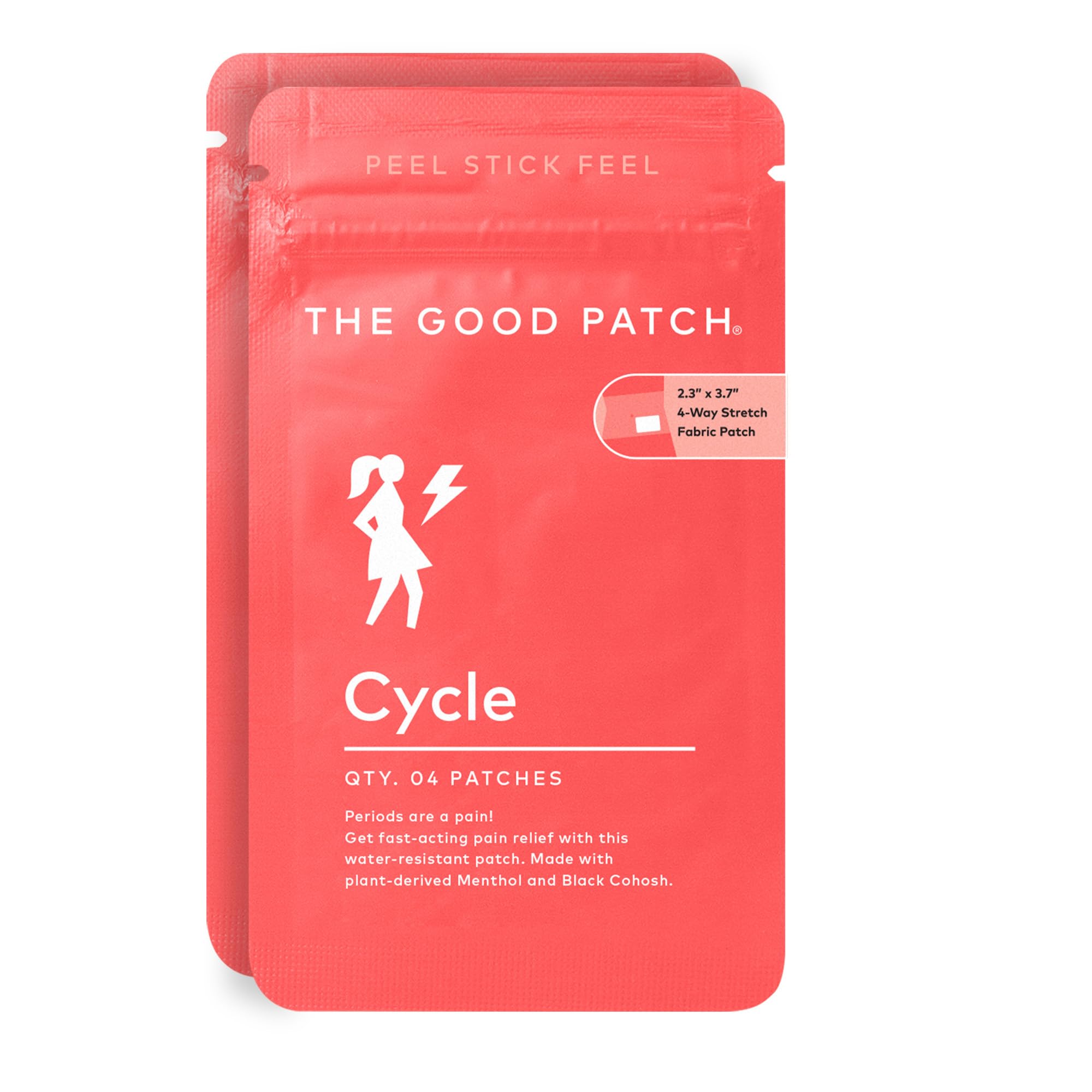 The Good Patch parche ciclo menstrual con mentol para alivio discreto.