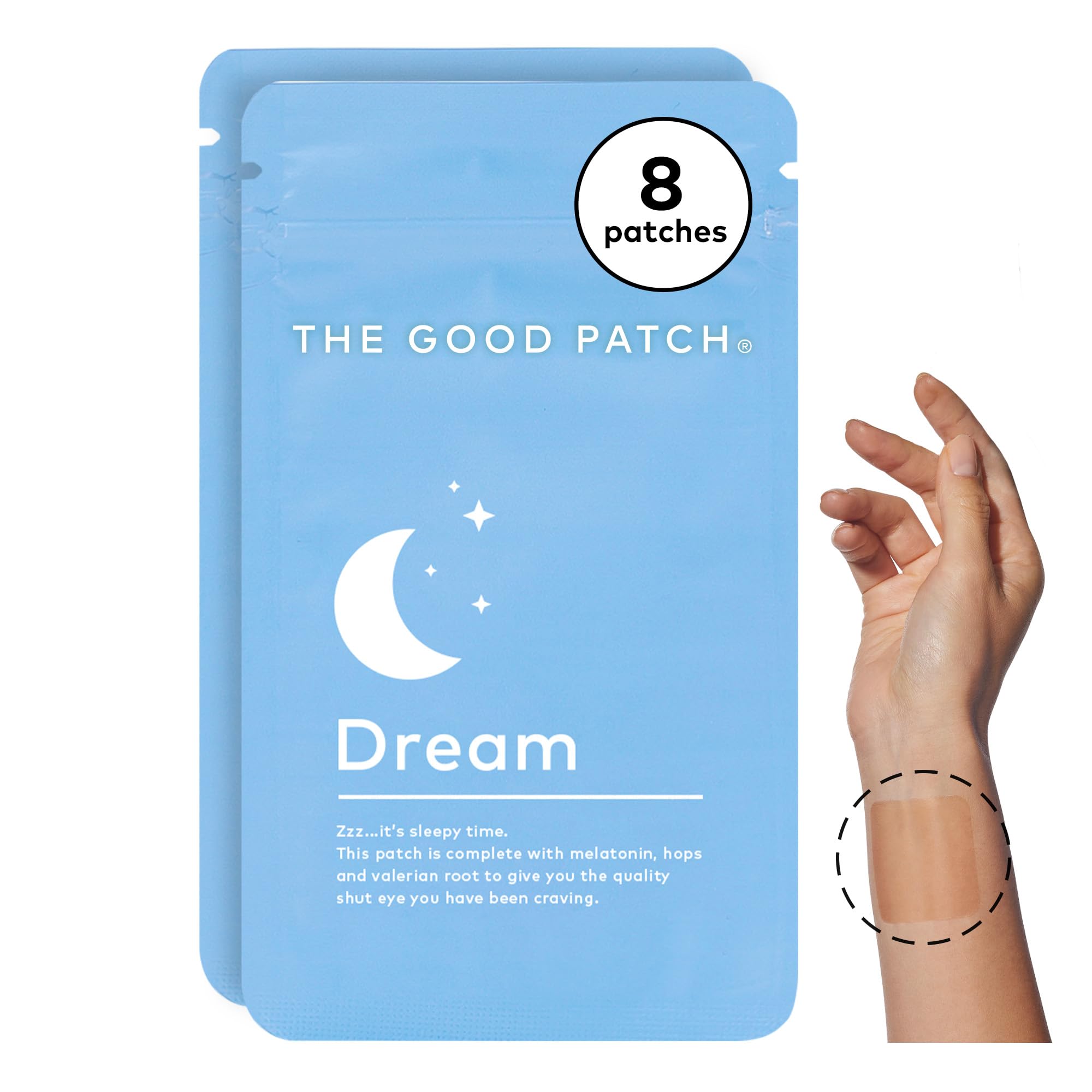 The Good Patch parche sueño melatonina: promueve un descanso nocturno relajante