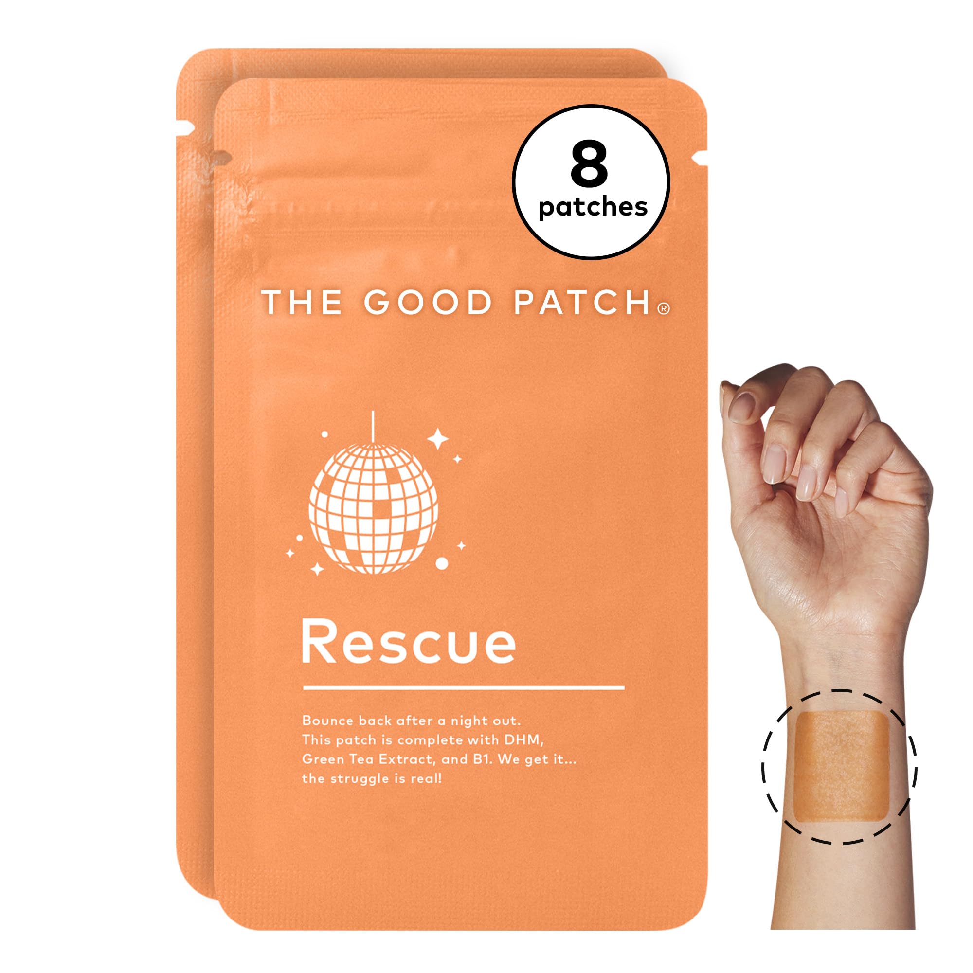 The Good Patch Rescue Recovery: parches en paquete para revitalizar tras una salida nocturna.