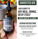 Formato grande de Nascent Iodine concentrado para varias semanas.