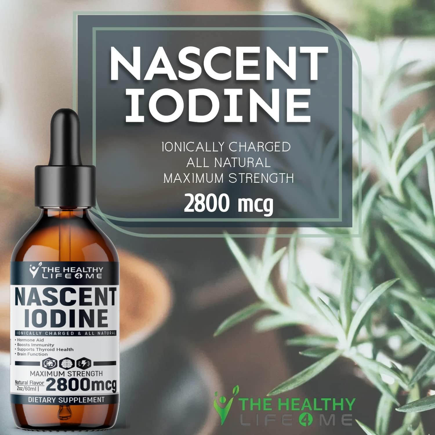 Nascent Iodine origen mineral terrestre para opción natural y vegana.