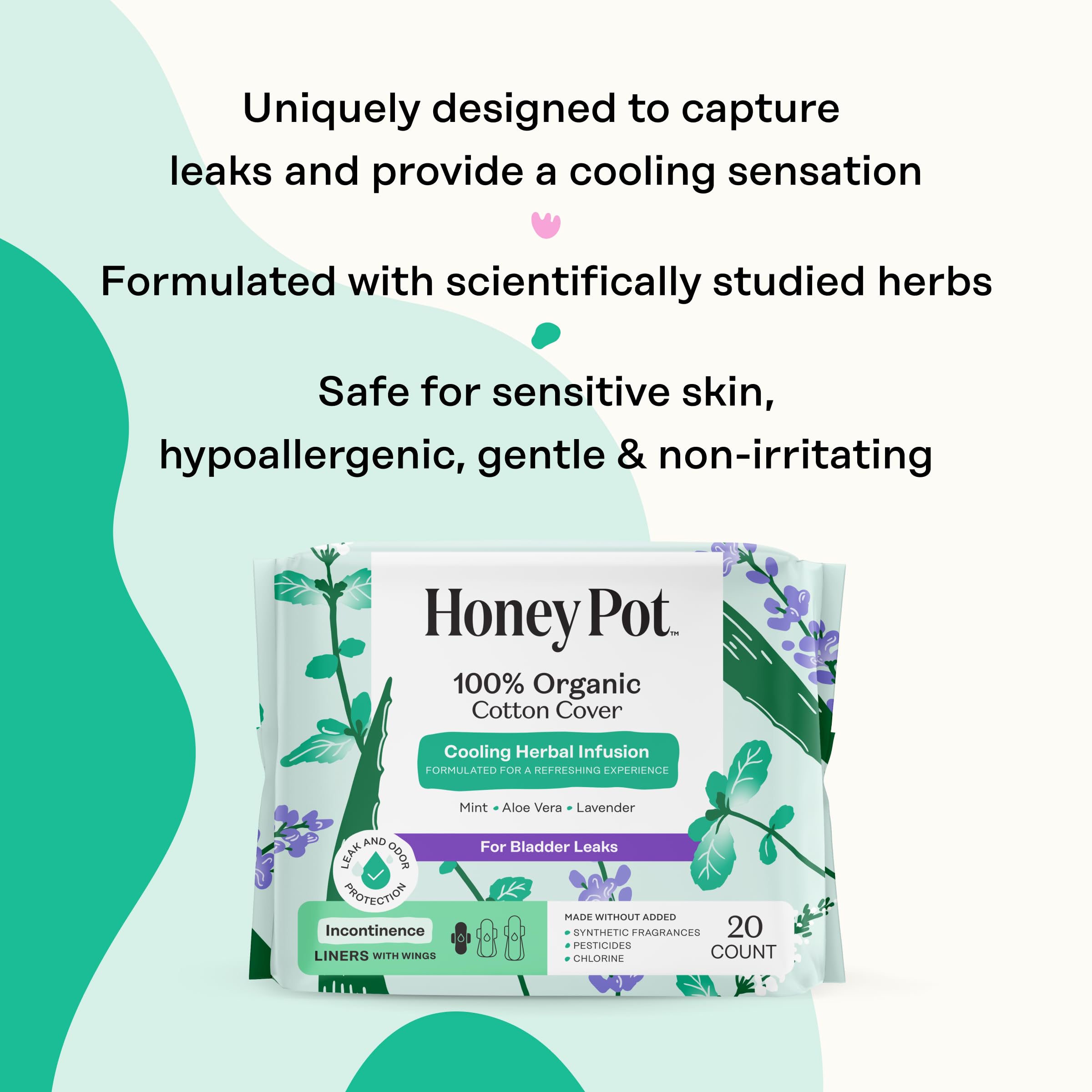 Aceites esenciales de lavanda rosa y menta en The Honey Pot Company para confort suave