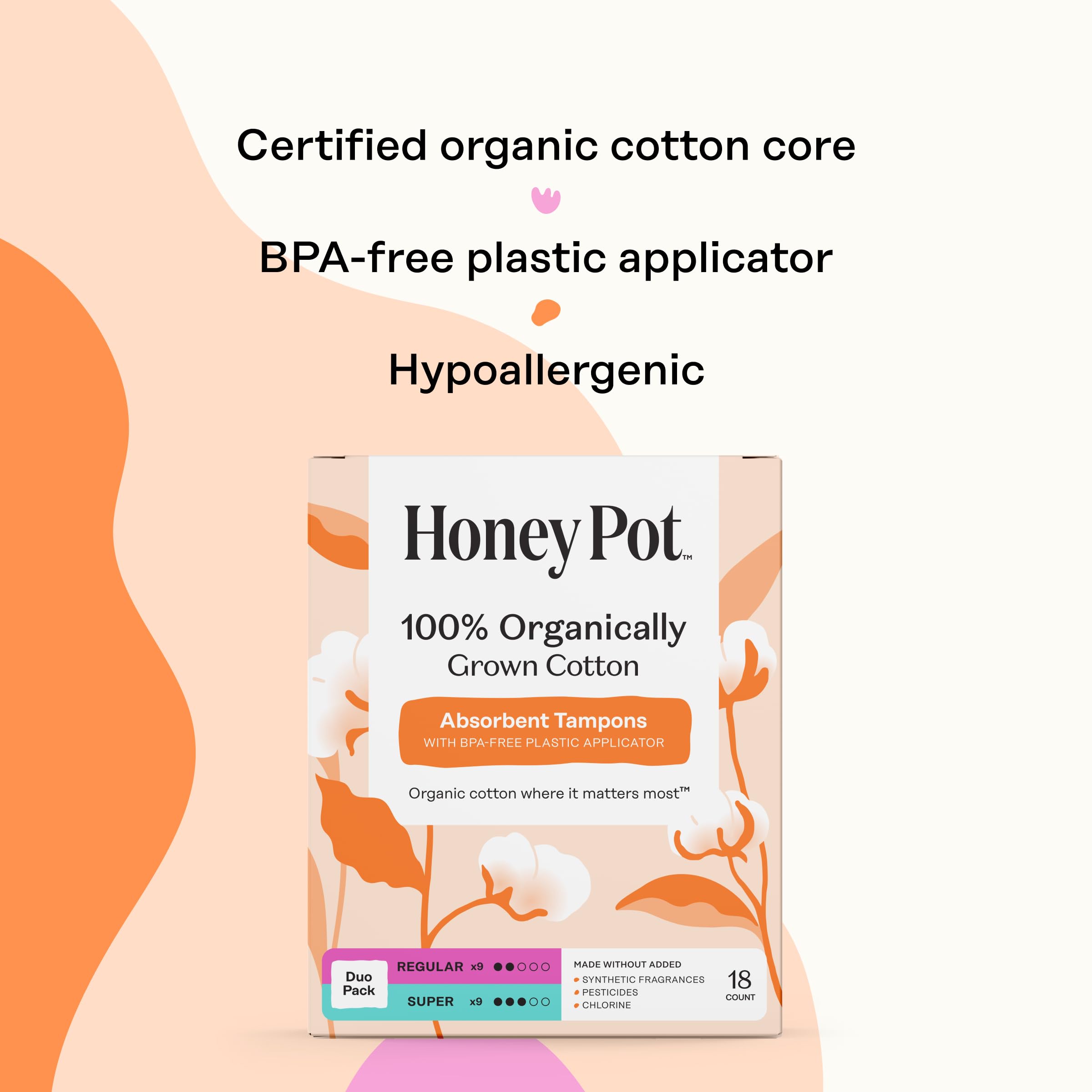 The Honey Pot Company aplicador bio plastico suave facilita insercion