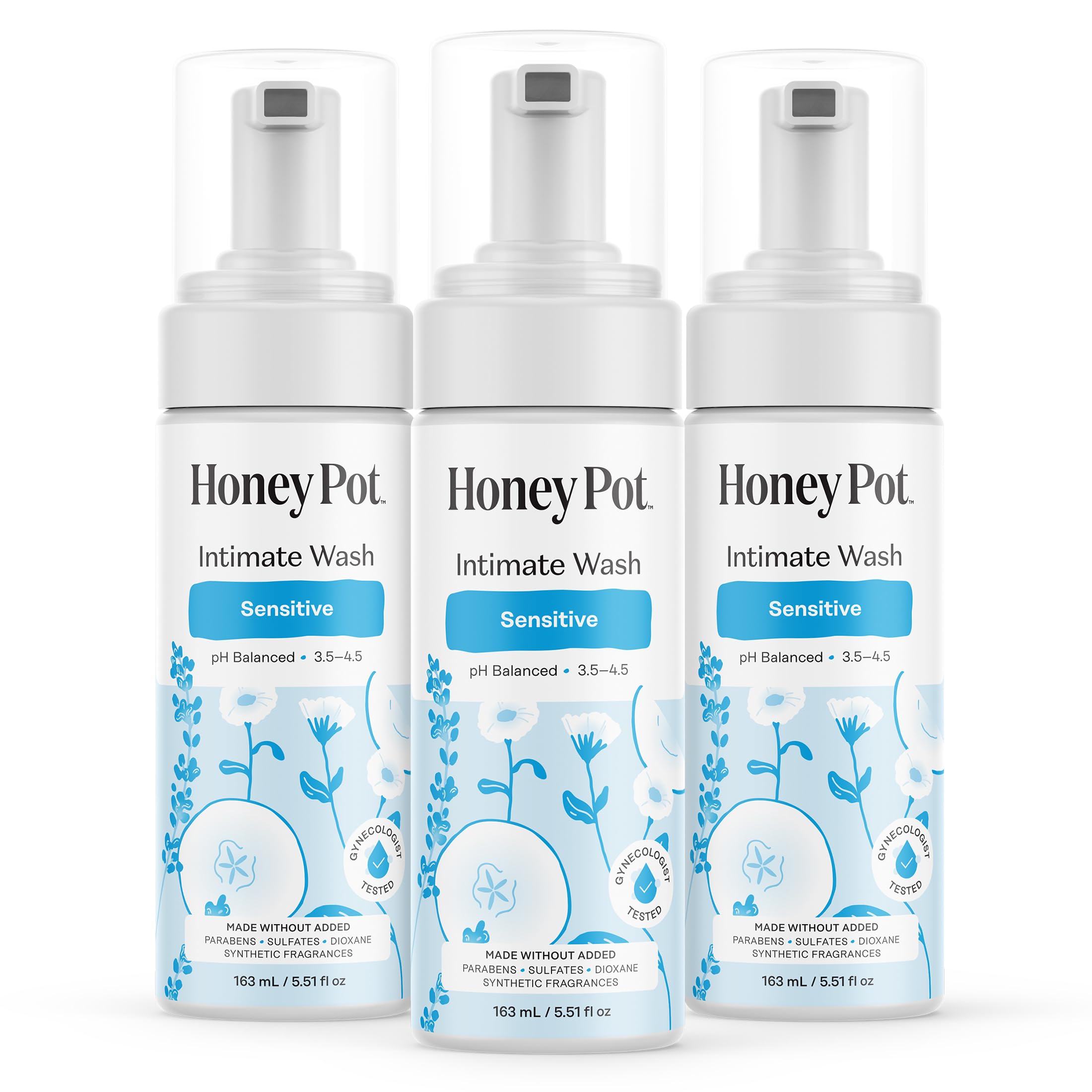 The Honey Pot Company lavado sensible con espuma suave para uso diario