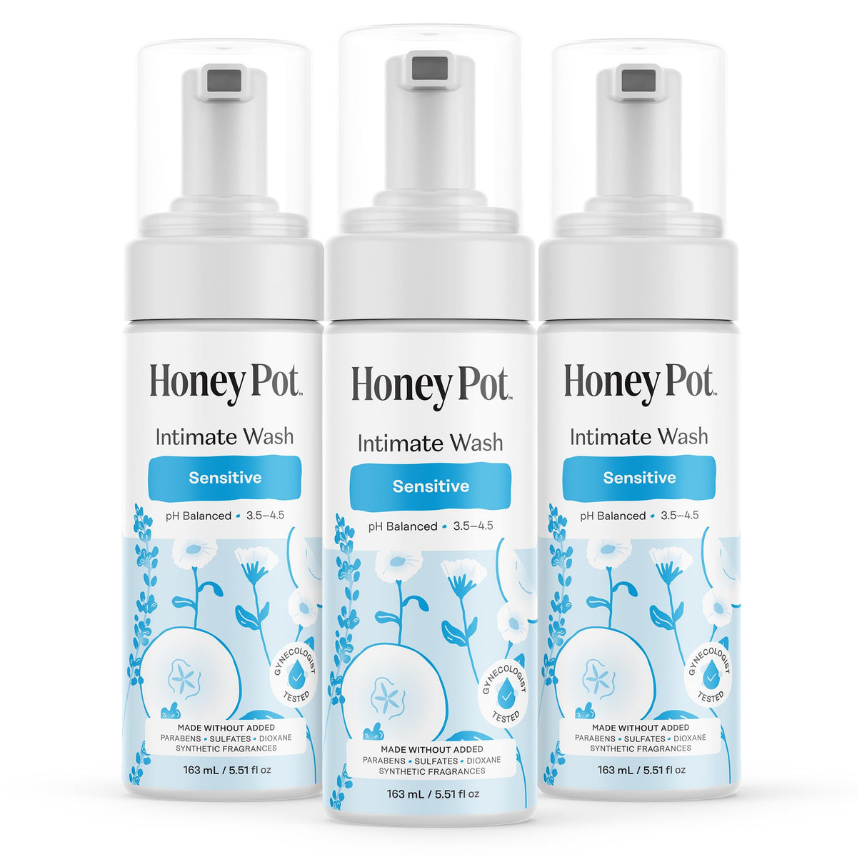 The Honey Pot Company lavado sensible con espuma suave para uso diario