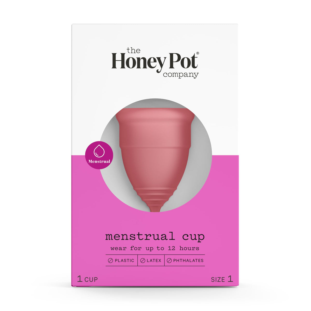 The Honey Pot Company taza menstrual en uso, protección reutilizable para períodos
