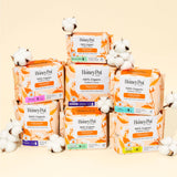 The Honey Pot Company pantiliner de embalaje sostenible para viaje.