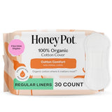 The Honey Pot Company pantiliner sin hierbas con núcleo absorbente de pulpa para mayor seguridad.