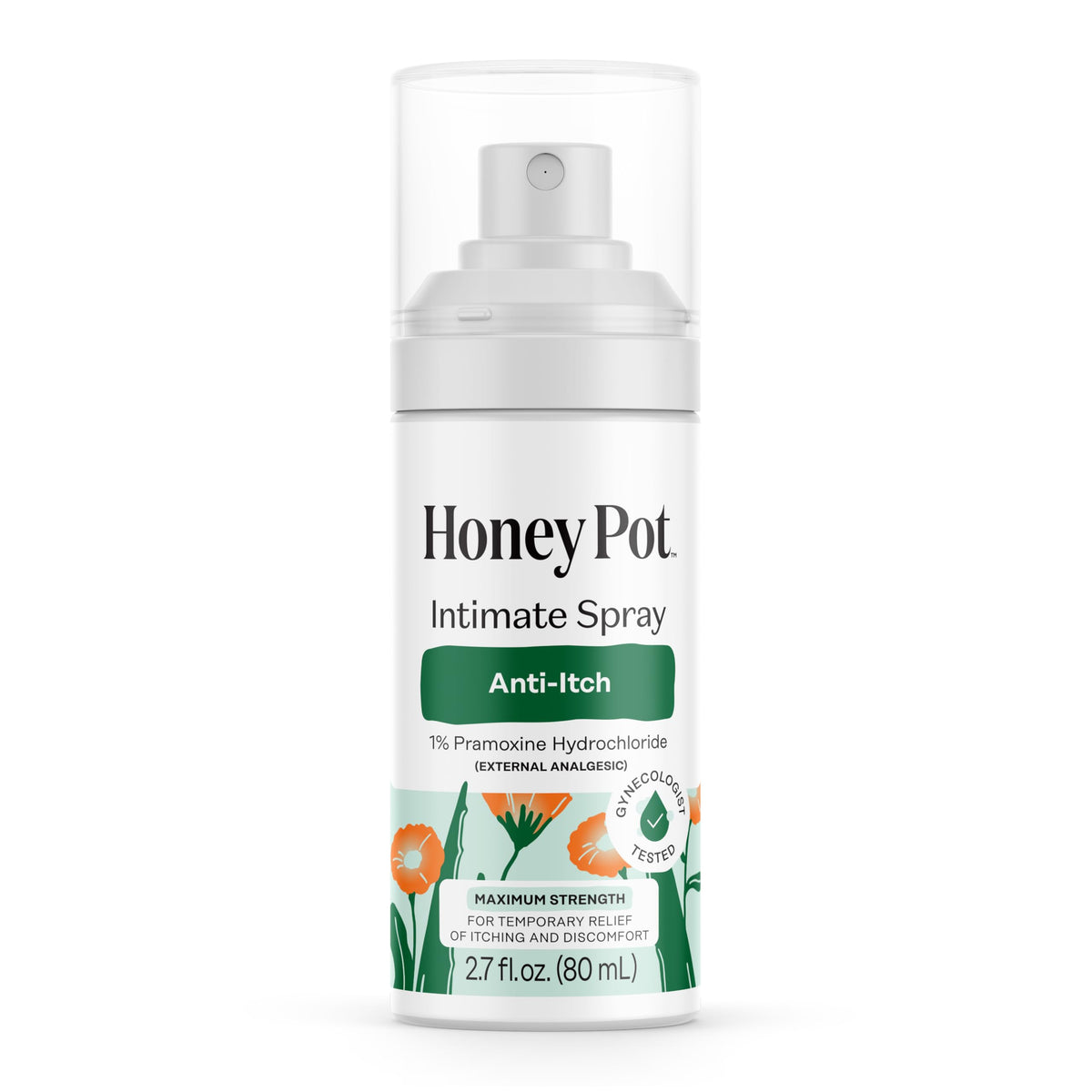 The Honey Pot Company spray vaginal antipicor en botella para alivio rápido