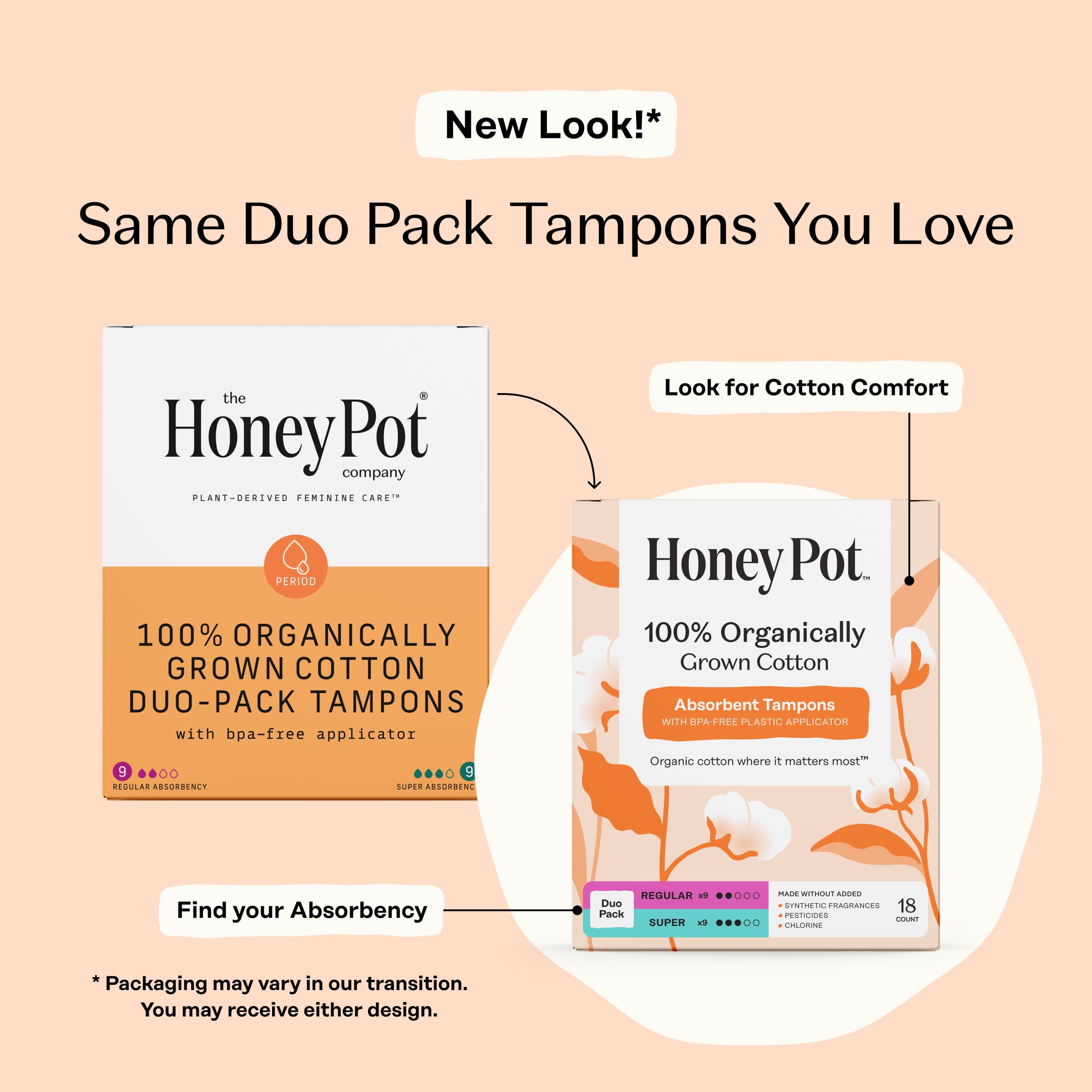 The Honey Pot Company tampon regular ofrece absorbencia adecuada para dias ligeros